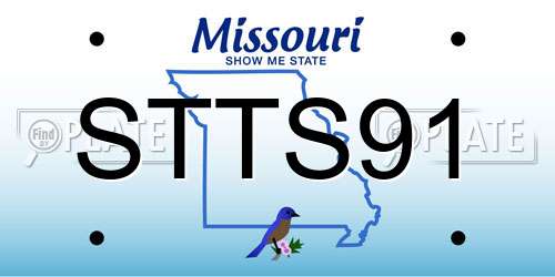 STTS91 Missouri License Plate