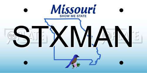 STXMAN Missouri License Plate