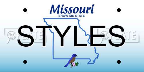 STYLES Missouri License Plate
