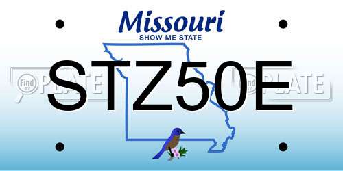 STZ50E Missouri License Plate