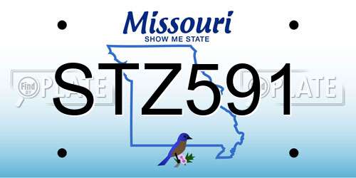 STZ591 Missouri License Plate