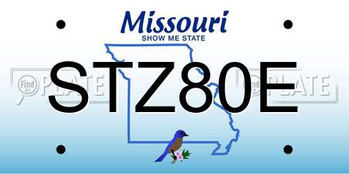 STZ80E Missouri License Plate