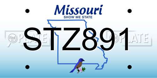 STZ891 Missouri License Plate
