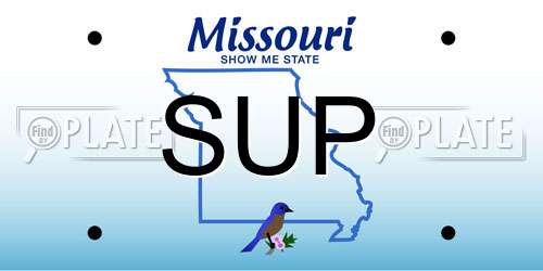 SUP Missouri License Plate