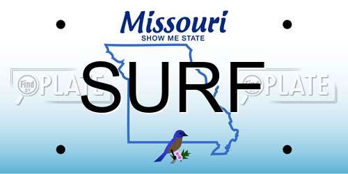 SURF Missouri License Plate
