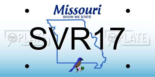 SVR17 Missouri License Plate