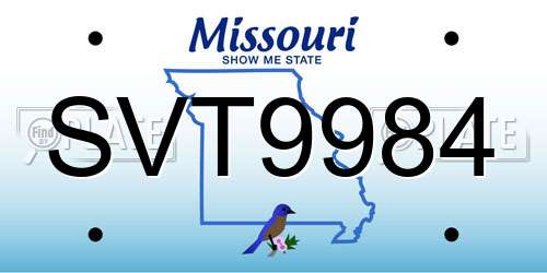 SVT9984 Missouri License Plate