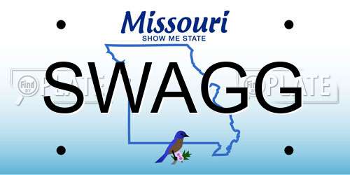 SWAGG Missouri License Plate