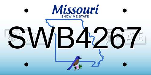 SWB4267 Missouri License Plate