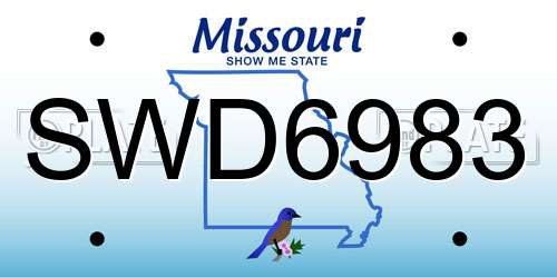 SWD6983 Missouri License Plate