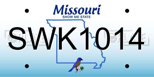 SWK1014 Missouri License Plate