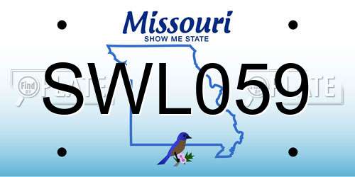 SWL059 Missouri License Plate