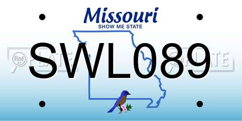 SWL089 Missouri License Plate