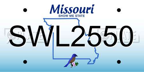 SWL2550 Missouri License Plate