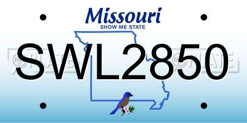 SWL2850 Missouri License Plate