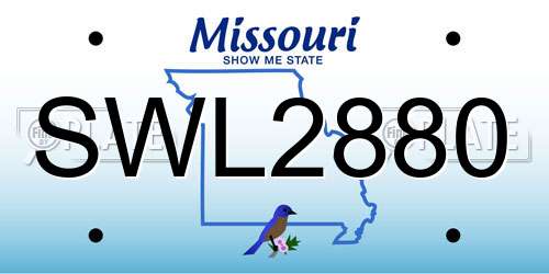 SWL2880 Missouri License Plate