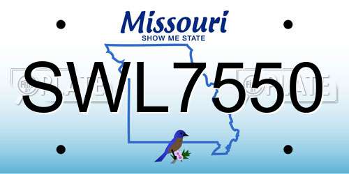 SWL7550 Missouri License Plate