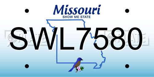SWL7580 Missouri License Plate