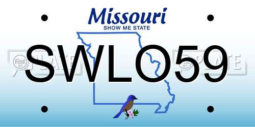 SWLO59 Missouri License Plate