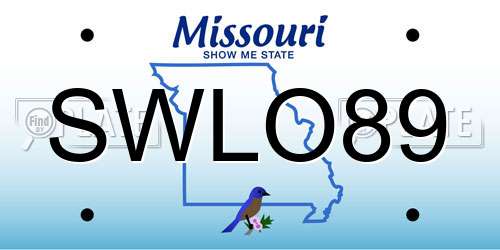 SWLO89 Missouri License Plate