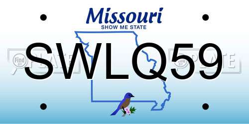 SWLQ59 Missouri License Plate