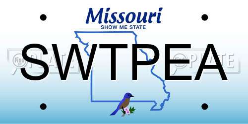 SWTPEA Missouri License Plate