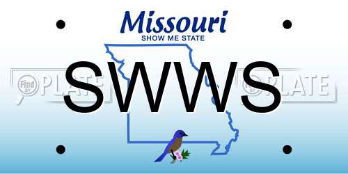 SWWS Missouri License Plate