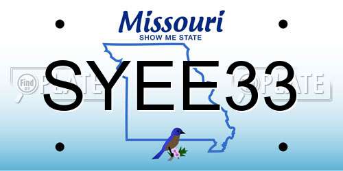 SYEE33 Missouri License Plate