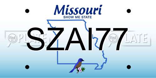 SZAI77 Missouri License Plate