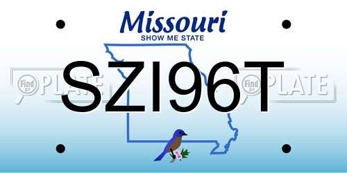 SZI96T Missouri License Plate