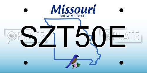 SZT50E Missouri License Plate