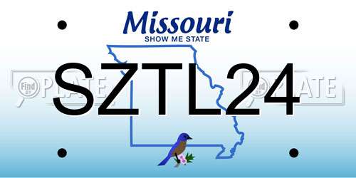SZTL24 Missouri License Plate