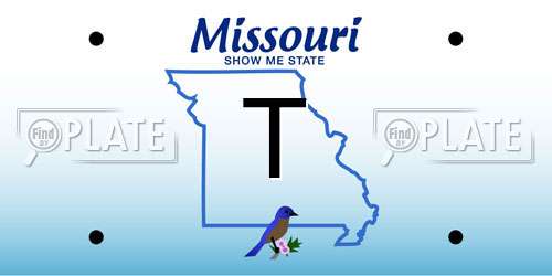 T Missouri License Plate