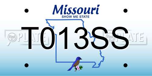 T013SS Missouri License Plate