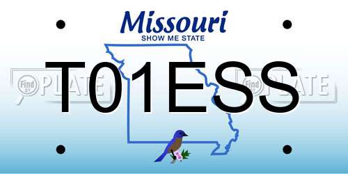 T01ESS Missouri License Plate