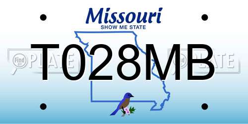T028MB Missouri License Plate