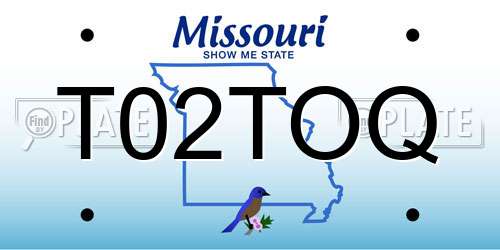 T02TOQ Missouri License Plate