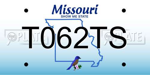 T062TS Missouri License Plate