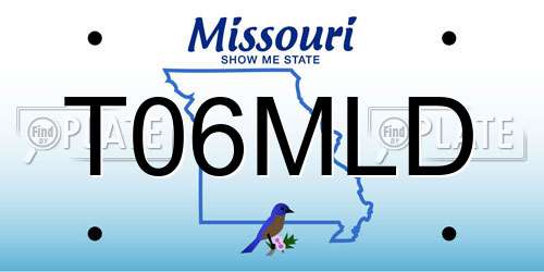 T06MLD Missouri License Plate