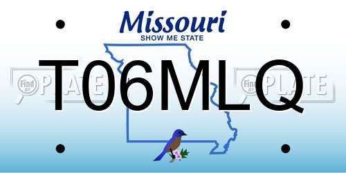 T06MLQ Missouri License Plate