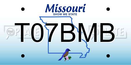 T07BMB Missouri License Plate