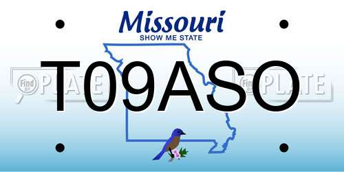 T09ASO Missouri License Plate