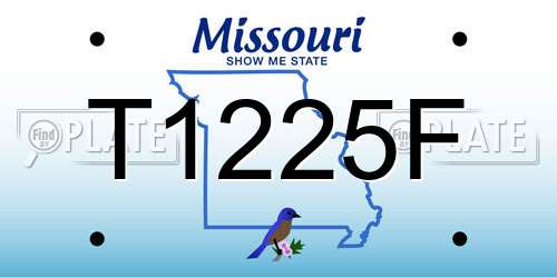 T1225F Missouri License Plate