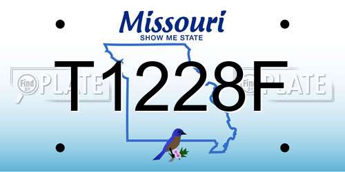 T1228F Missouri License Plate