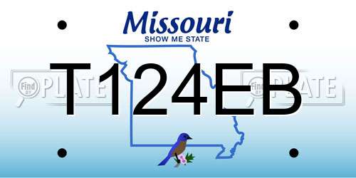 T124EB Missouri License Plate