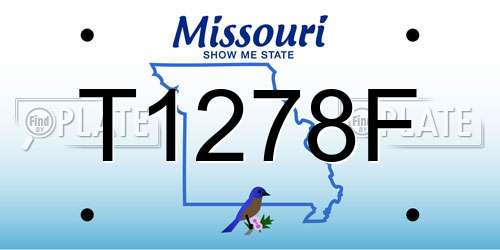 T1278F Missouri License Plate