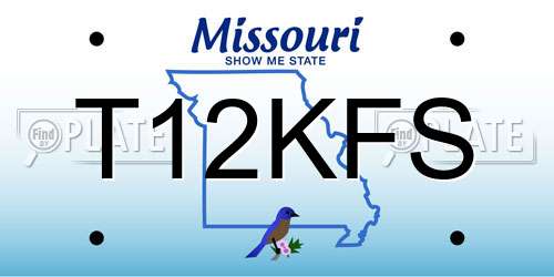 T12KFS Missouri License Plate