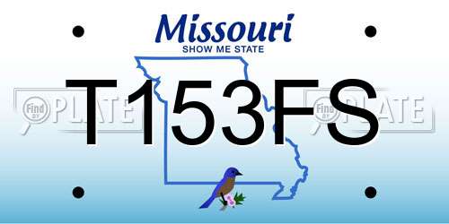 T153FS Missouri License Plate
