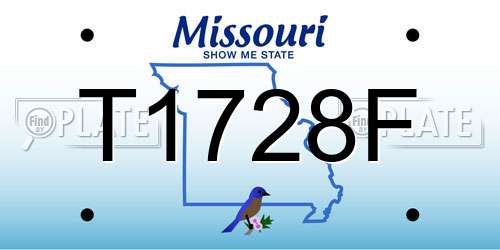 T1728F Missouri License Plate