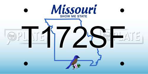 T172SF Missouri License Plate